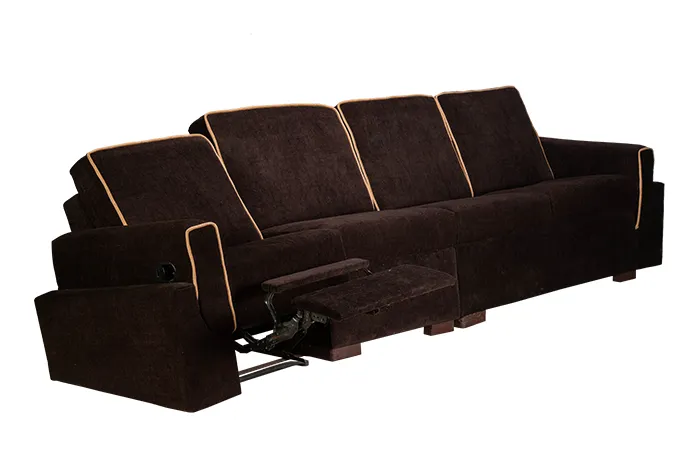 VIVDeal The Dark Brown Recliner Sofa Set 4 Seats